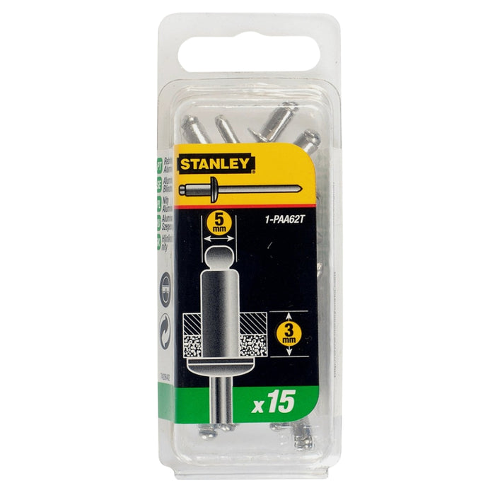 Stanley | Aluminium Rivets 5mm x 3mm (15 Pack)