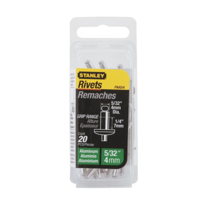 Stanley | Aluminium Rivets 4mm x 6mm (20 Pack)