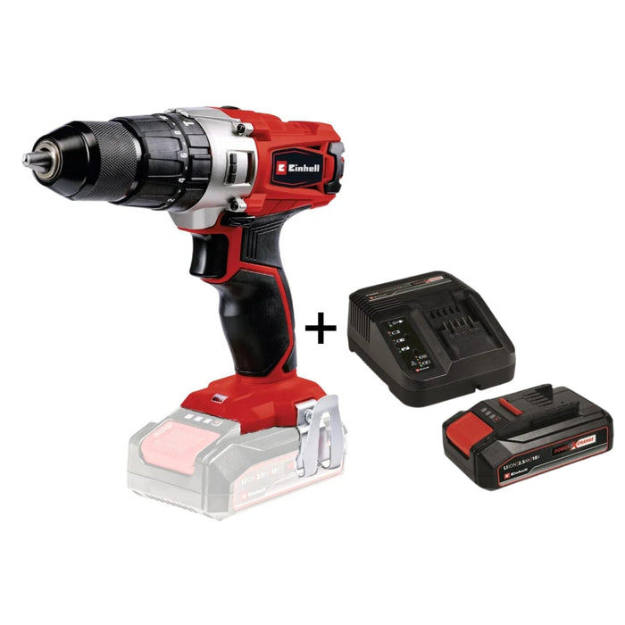 Einhell | Cordless Impact Drill TE-CD 18/2 Li-I + 2,5Ah PXC 18V Battery Starter Kit Combo