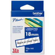 Brother | Tape 18mm TZe141 Black on Clear-Toolcraft