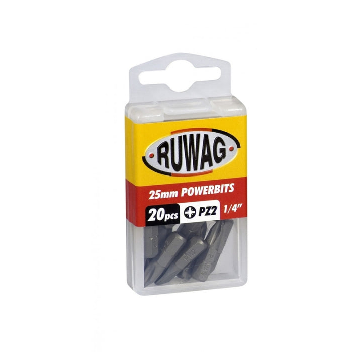 Ruwag | Screwdriver Bits Pozi No.2 X 25mm 20pc