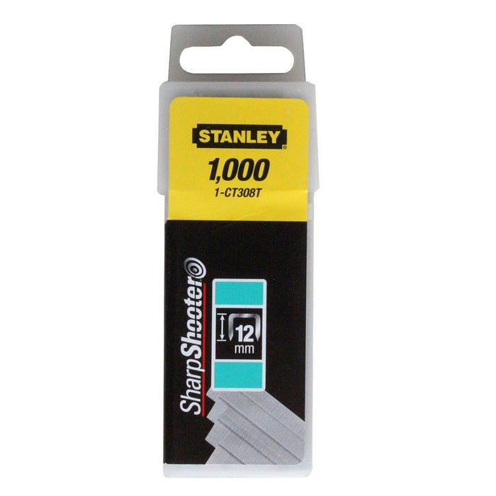 Stanley | Flat Narrow Crown Staples 1000pc - 12mm