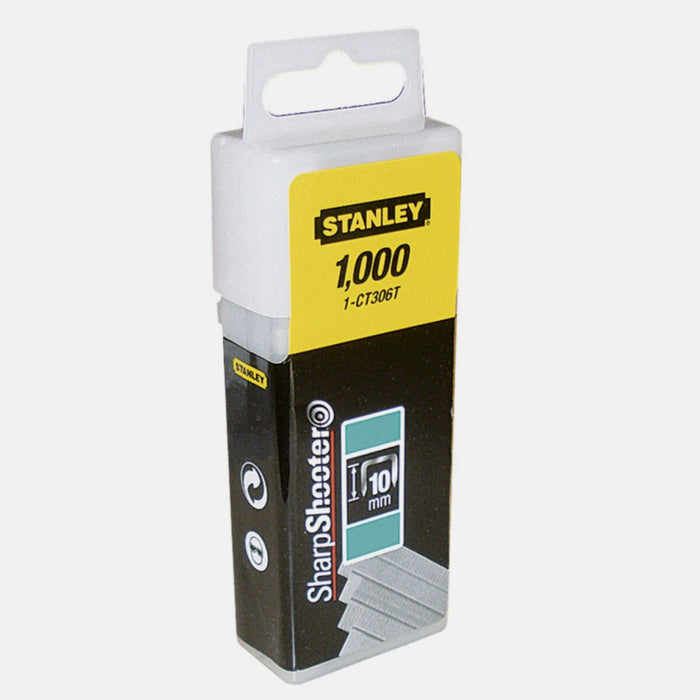 Stanley | Flat Narrow Crown Staples 1000pc - 10mm