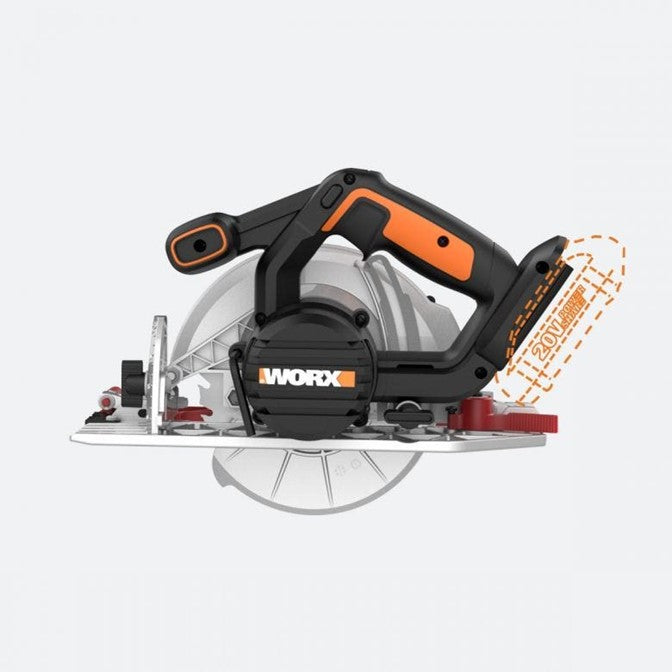 WORX | 20V ExactTrack 165mm Circular Saw (Incl Battery & Charger)