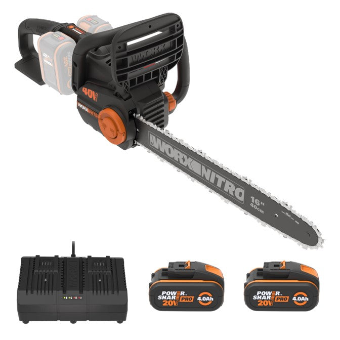 WORX | Chainsaw 40cm Cordless 40V Powershare® Nitro™ - Kit