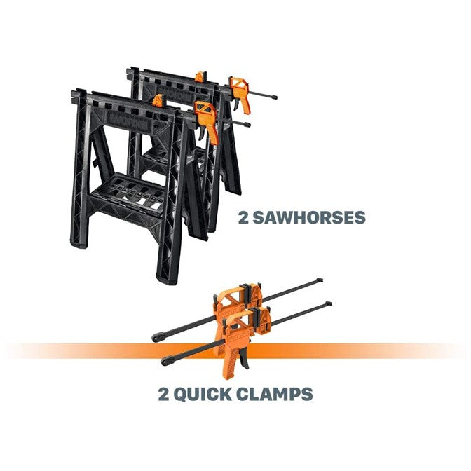 WORX | Sawhorse™ Twin Set Incl Bar Clamps (Carton)