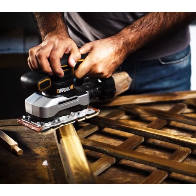 WORX | Finishing Sander 270W Incl. 9Pc Sanding Sheets Hook & Loop-Toolcraft
