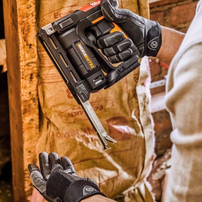 Worx | Nailforce™ Crown Stapler 3/8" Cordless 20V Powershare® Nitro™ - (Battery Excluded)-Toolcraft