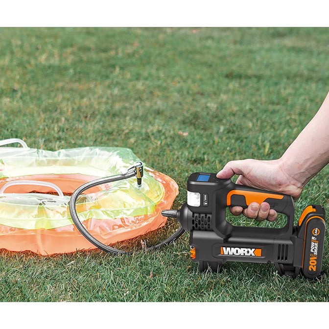 Worx | Portable Air Pump Inflator 4-In-1 Cordless 20V Powershare® -(Battery Excluded)-Toolcraft