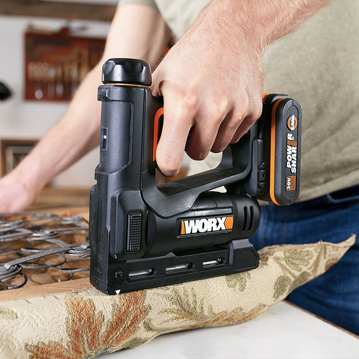 WORX | Nitro 20V 3/8" Crown Stapler with Air Impact Technology - Incl Battery & Charger