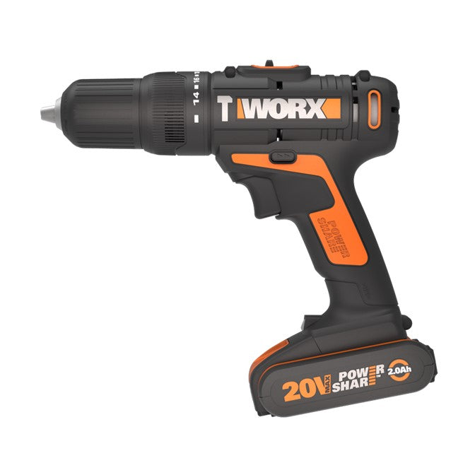 WORX | Impact Drill Cordless 20V Powershare® - Kit