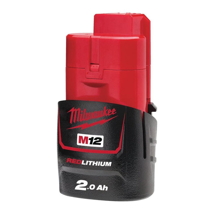 Milwaukee  B2 M12 2.0Ah REDLINK Battery / Overload Protection / Temperature Management System / Over-discharge protection