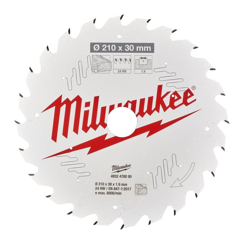 Milwaukee | CSB TS W 210x30x1.9x24ATB Table Saw Blade Wood-Toolcraft