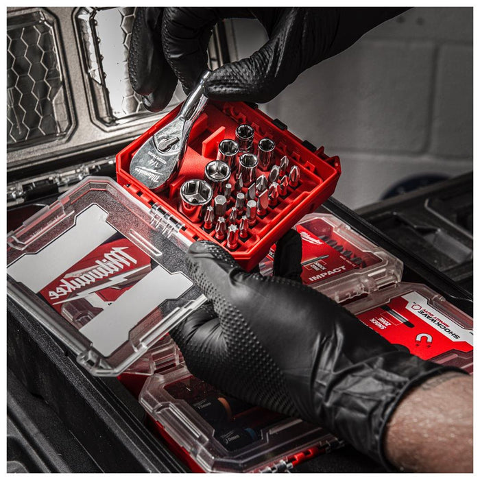 Milwaukee | 25pc 1/4" Drive Compact Ratchet Set in Packout com