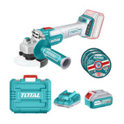 TOTAL | Cordless Angle Grinder Brushless - 20V + 4.0Ah Battery & Charger TAGLI2011587-Toolcraft