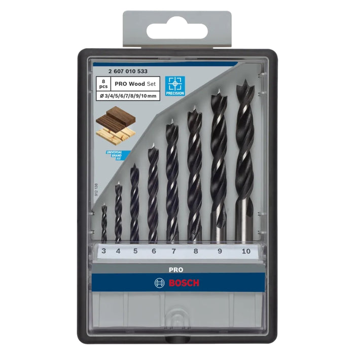 BOSCH ROBUST LINE BRAD POINT DRILL BIT SET 3/4/5/6/7/8/9/10 MM