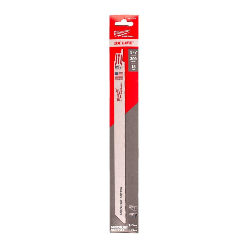Milwaukee | 300mm x 18 Tpi - 5 pc Metal Thin Kerf Blade-Toolcraft
