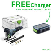 Festool | Cordless pendulum jigsaw CARVEX PSC 420 EB-Basic + FREE Phone charger PHC 18 (Free gift will be received when registering tool for warranty, Ts&Cs in description below)-Toolcraft