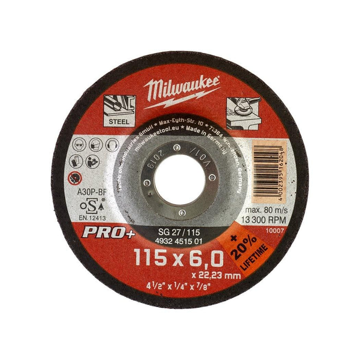 Milwaukee | Grind W Pro+ SG27 115mm x 6mm 1pc