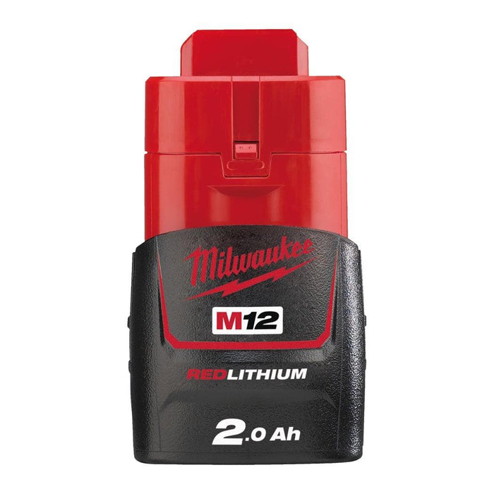 Milwaukee  B2 M12 2.0Ah REDLINK Battery / Overload Protection / Temperature Management System / Over-discharge protection