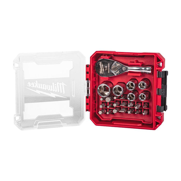 Milwaukee | 25pc 1/4" Drive Compact Ratchet Set in Packout com