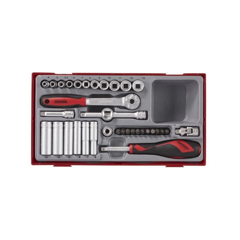 Teng Tools | 1/4" Socket Set 12 PT TT1 35pc-Toolcraft