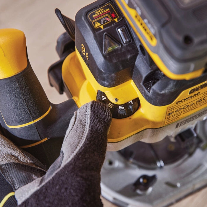 DEWALT Cordless Woodworking 18V Plunge Router + TSTAK Case - Battery Excluded
