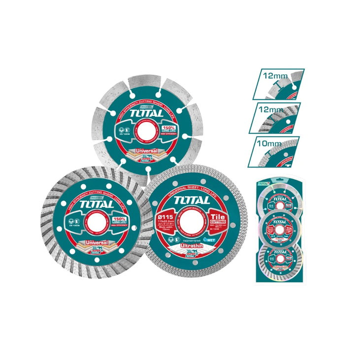 TOTAL | Diamond Disc Combo Set 115mm - 3pcs