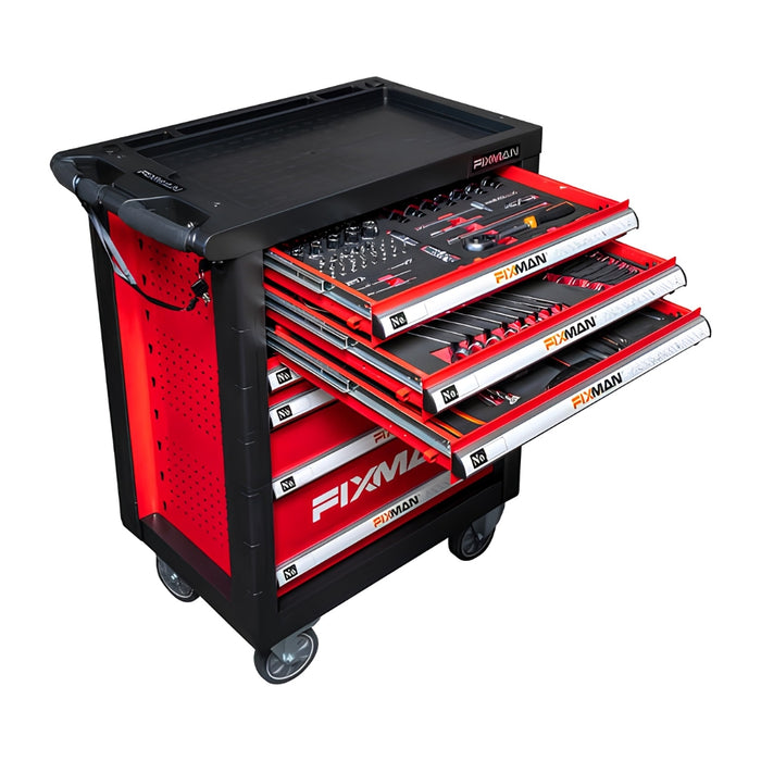 Fixman | 7 Drawer Ind. Roller Cabinet With 133pc Mechanics Tool Set