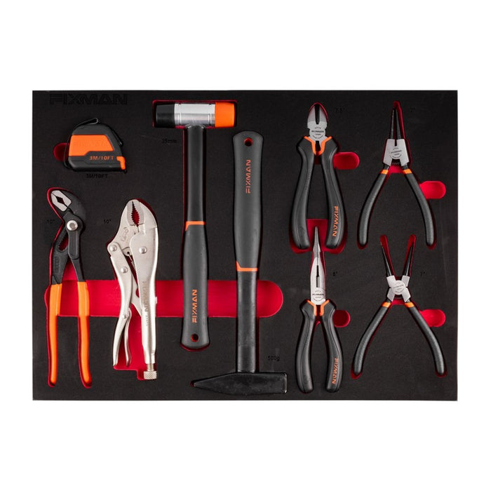 Fixman | 7 Drawer Ind. Roller Cabinet With 133pc Mechanics Tool Set