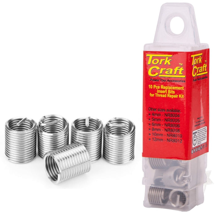 Tork Craft | Thread Repair Kit M4X2D Replacement Inserts 10Pc