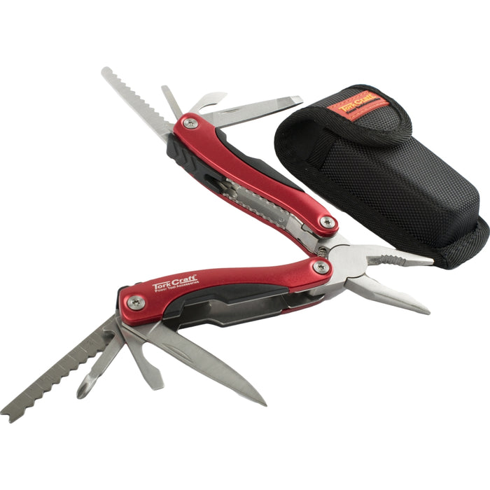 Tork Craft | Multitool Red with Nylon Pouch