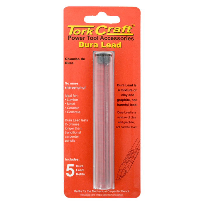 Tork Craft | Carpenter's Pencil Dura Lead Refill 5Pc Red