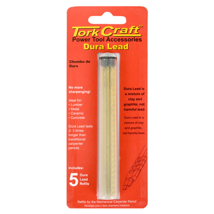 Tork Craft | Carpenter's Pencil Dura Lead Refill 5Pc Yellow