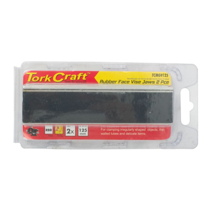Tork Craft | Vice Jaws Magnetic Aluminium 125 X 32mm 2Pc Rubber Face