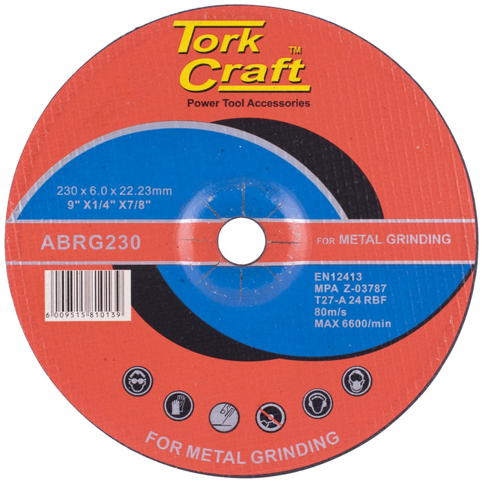 Tork Craft | Grinding Disc for Steel 230X6.0X22.2mm