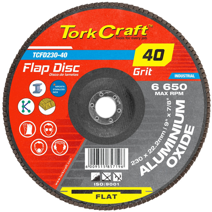 Tork Craft | Flap Sanding Disc 230mm 40G A/O