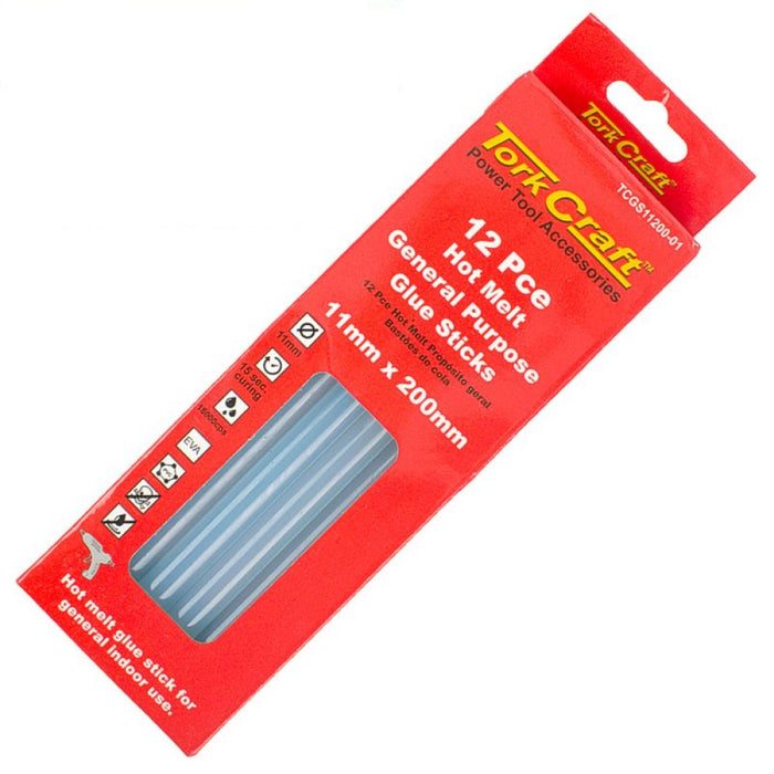 Tork Craft | Glue Stick 11X200mm 12Pc Hot Melt Gen. Purpose Eva 18000Cps