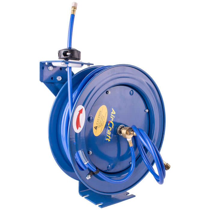 AirCraft | Air Hose Reel 8 X12mm PU Hose 15m with 1/4" BSP Fitting Metal Case