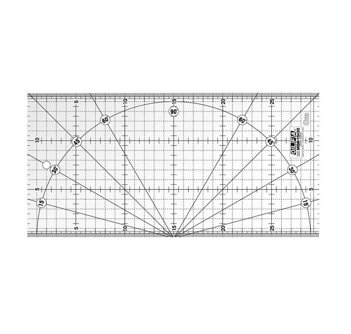 Olfa | Metric Quilt Ruler 15 X 30cm - Metric Grid