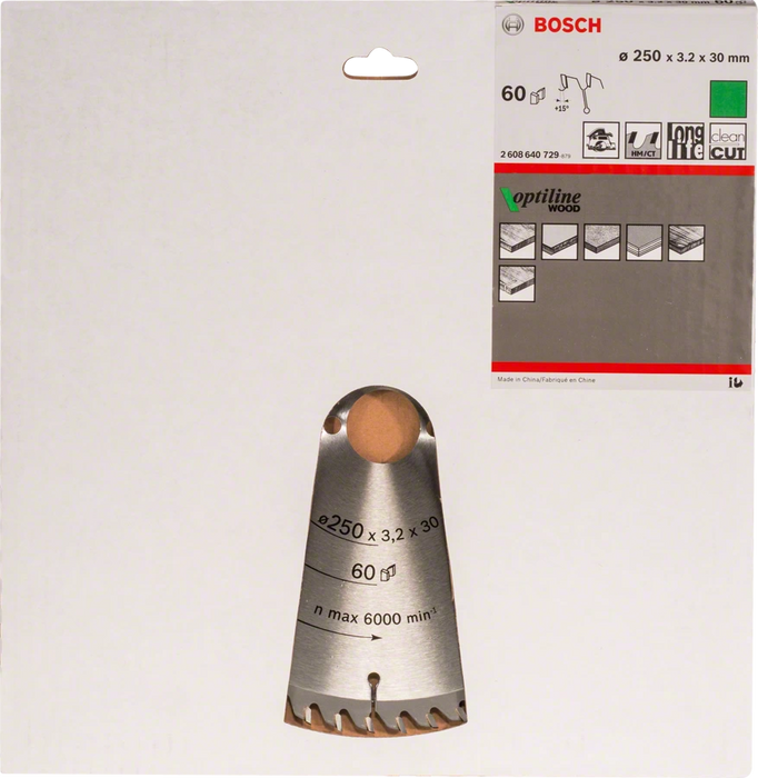 Bosch | Circular Saw Blade OP WO H 250X30mm-60T
