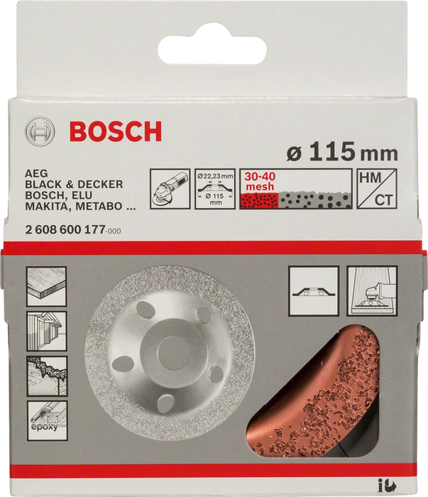 Bosch Professional | Carbide Grinding Head Flat 115mm Fine