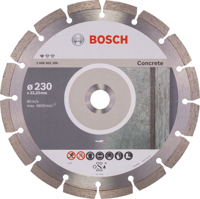 Bosch Professional | Disc Std for Concrete 230X22,23X2,3X10mm Segmented