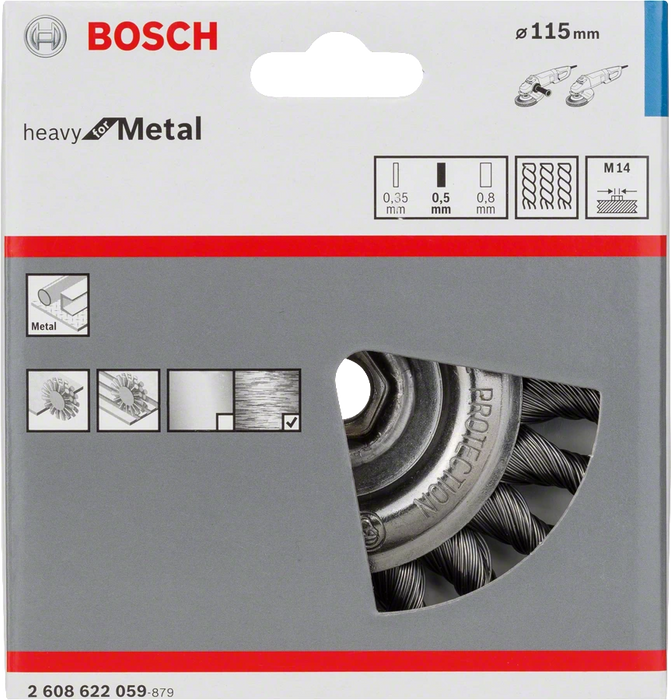 Bosch Professional | Wire Wheel M14 115mm Knotted 0.5mm Steel