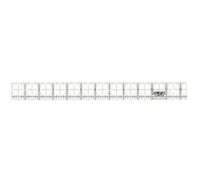 Olfa | Quilt Ruler Imperial 1X12" with Grid