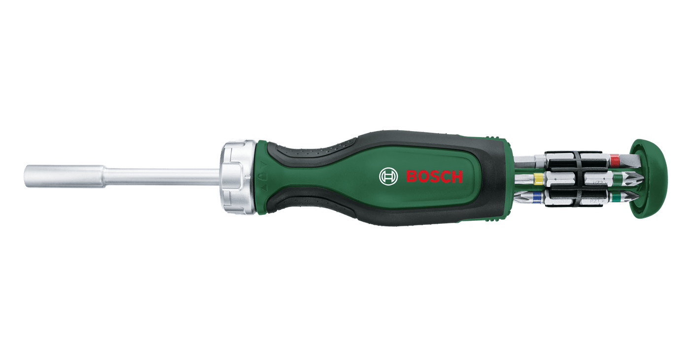 Bosch DIY | Screwdriver Ratchet with 12 Bits (Magazine 1)