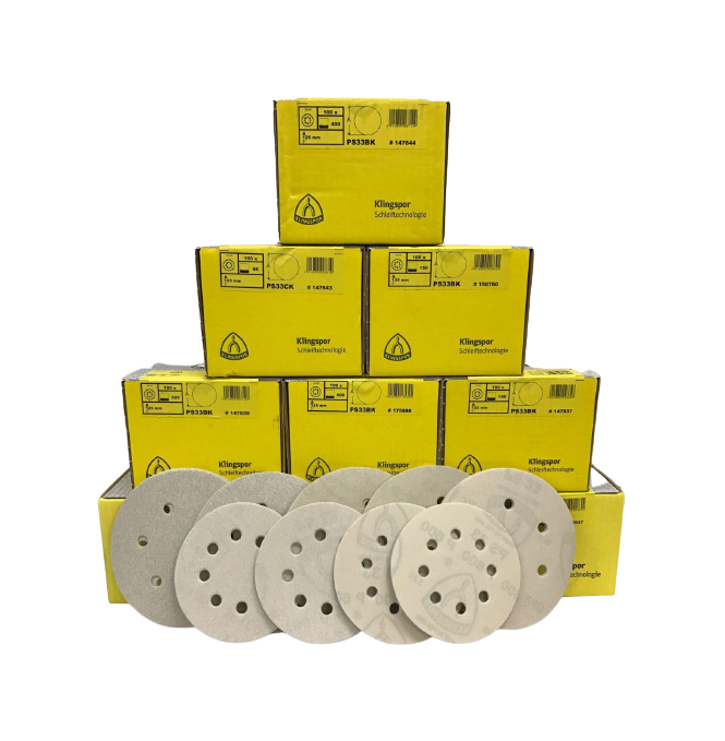 Klingspor | Abrasive Discs 125mm PS 33 CK 8 Hole 100Pc - Various Grits