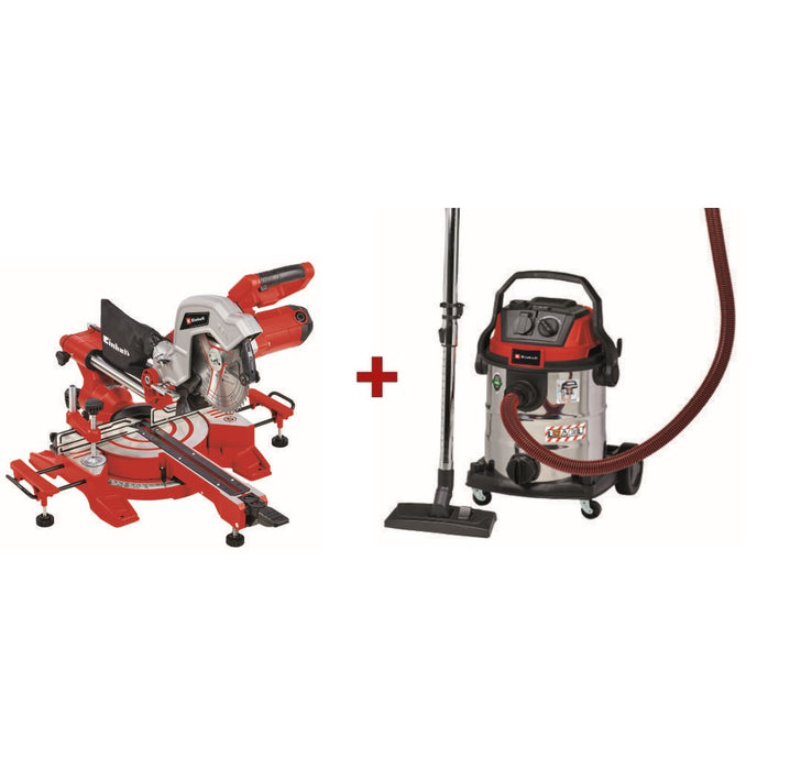 Einhell | Mitre Saw 216mm + Wet/Dry Vacuum Cleaner TE-VC 2025 SACL