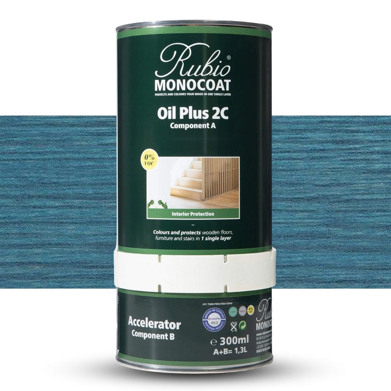 Rubio Monocoat | Oil Plus 2C Gold Label - Trend Teal Blue 1.3L-Toolcraft