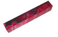 Pen Turning Blank | Acrylic, Red with White & Black Lines - BPM Toolcraft